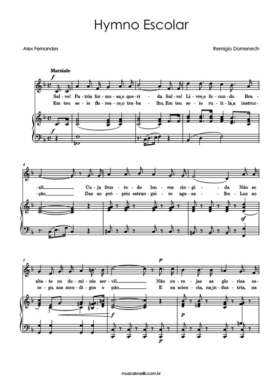 Imagem de representação da fonte Partitura Editada Hymno Escolar